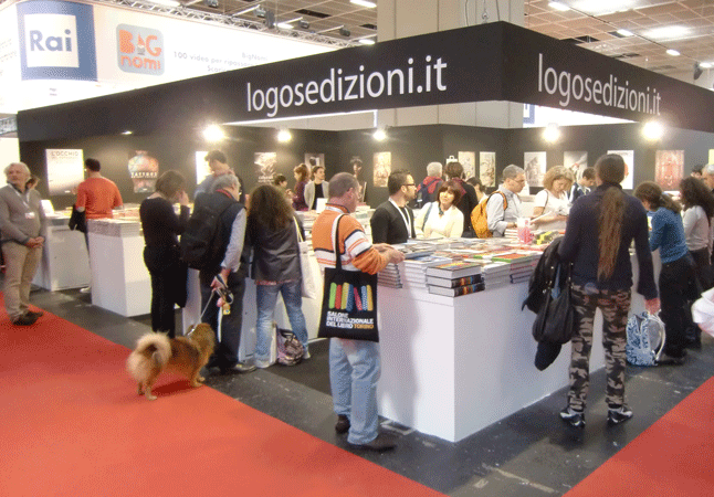 Eventidee Stand Logos Edizioni per Fiera del Libro Torino 2013